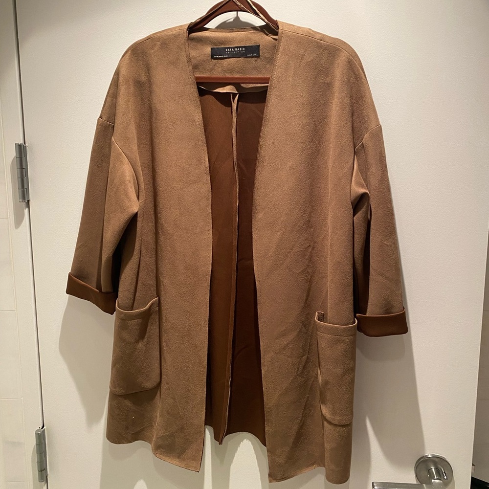 Zara long jacket in velvet
